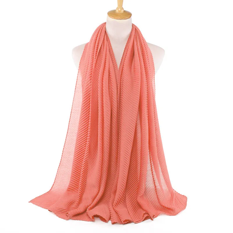 Cotton Scarf Pleated